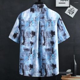 Men's Tracksuits Party Office Outfit Sports Tie Dye Print Casual Set With Short Sleeve Shirt Wide Leg Shorts For