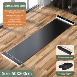 Leg Core Yoga Sliding Mat Indoor Equipment Fitness Training Board Portable Antiskid Mute Wearable for Ice Hockey Roller Skating 240326