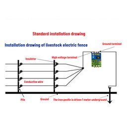 NEW Electric Fence Shepherd for Animals Energizer Fence with Alarm12V High Voltage Pulse Controller Poultry Farm 5/10/20/30KM