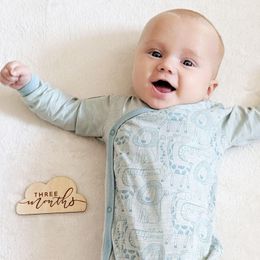 Wooden Baby Month Milestone Card Cloud Shape Milestone Photograph Cards Birthday Newborn Birth Gift Souvenir Photography