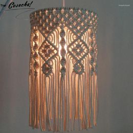 Chandeliers Bohemian Cotton Rope Handmade Lampshade Restaurant Lighting Nordic Modern Simple Loft Light Ceiling Lamp For Bedroom