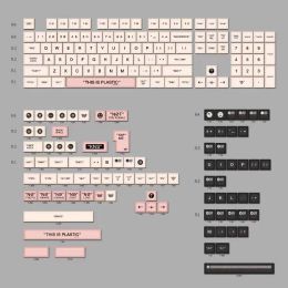 Accessories 194 set Keys Grey Pink Cute Keycaps MDA Profile PBT 5side Dye Sublimation Mechanical Keyboard Keycap For MX Switch