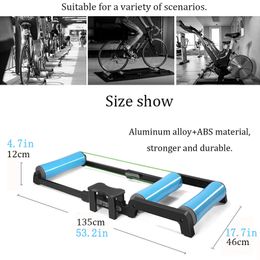 Bike Rollers Indoor Exercise Bicycle Roller Trainer Stand Aluminium MTB Road Bicycle Home Cycling Training For 24-29 MTB Bike