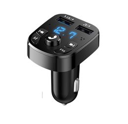 Phone Car Chargers FM Transmitter Bluetooth Wireless Car kit Hand Dual USB Charger 21A MP3 Music TF Card U Disc AUX Player6354791