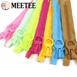 2/5Pcs 25cm=9.8Inches 20# Rainbow Resin Zipper No End Lock Pocket Zippers Purse Pencil Bag O Ring Zip Puller Sewing Accessories