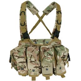AK Chest Rig Vest Molle Tactical Military Army AK 47 Magazine Pouch For Outdoor CS Airsoft Paintball Hunting Shooting Vest Gear