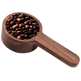 Coffee Scoops Home Wooden Measuring Spoon Cups Kitchen Spoons Scoop With Bag Clip Multifunction Sealing Bags