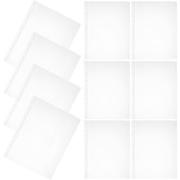 100 Pcs A4 File Bag Plastic Sleeves for Binders Covers Paper Clear Protective Film