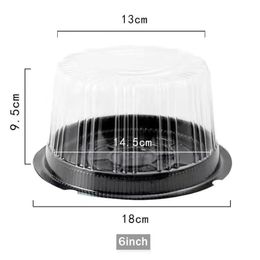 100Pcs/lot 3/4/5/6 Inch Transparent Cake Box Plastic Cake Boxes And Packaging Clear Cupcake Muffin Dome Holder Cases Wedding