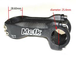 MCFK Bicycle stem 3K carbon fibe MTB folding bike stem for 254mm handlebar cycling parts matte4123480