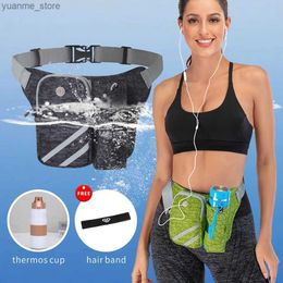 Sport Bags Mens and Womens Sports Running Waistpack Outdoor Sports Waterproof Waistpack Large Capacity Mobile Water Bottle Bag Y240410