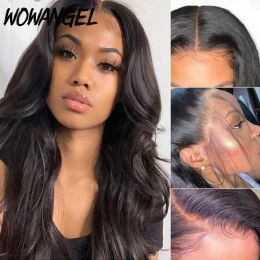 13x6 34inch HD Lace Front Wig Human Hair Wigs Body Wave Full Frontal Wig Pre Plucked Lace Closure Wigs Brazilian Hair Melt Skins