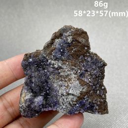 NEW!100% Natural small crystal Polyhedral blue Purple fluorite cluster mineral specimens Gem level Stones and crystals