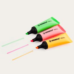 5Pcs STABILO Highlighter 72 NEON Series Toothpaste Appearance Large Capacity Marker Pen School Supplies