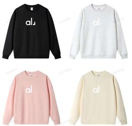 AL-2024 Women Yoga Outfit Perfectly Oversized Sweatshirts Sweater Loose Long Sleeve Crop Top Fitness Workout Crew Neck Blouse Gym 5588ess