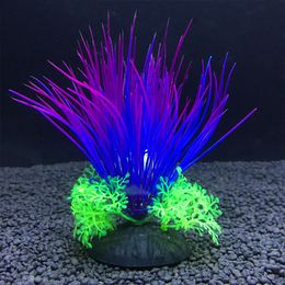 Aquatic Plants for Fish Tank Decoration, Plastic Seaweed, Artificial Flowers, Aquarium Ornaments, Pet Supplies