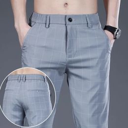 Summer Golf Pants for Mens Thin Breathable Quick Drying Slim Fit Elastic Non ironing Business and Leisure Golf Mens Clot 240409