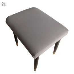 Spandex Elastic Printing Stool Slipcover Modern Rectangular Removable Anti-dirty Kitchen Stool Case Stretch Chair Cover