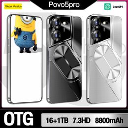 Povo5pro Cross-Border New Best-Selling in Stock 4G Netcom 6.53-Inch Android Smartphone 3 32 Foreign Trade Delivery