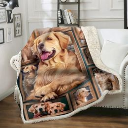 CLOOCL Pet Dog Labrador Retriever Blanket 3D Print Child Gift Adult Quilt Throws Blanket Sofa Travel Teens Student Blanket