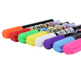 8 Pcs/set Highlighter Marker Pastel Drawing Pen Writing Pad Liquid Chalk Student School Office Supplies Cute Stationery