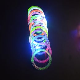 LED Light Up Toy Party Favor Glow in the Dark Blinking Bracelet Flower Wreath Birthday Wedding Christmas Decoration