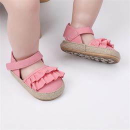 Set Infant Girls Ruffles Shoes First Walkers Shoes Summer Toddler Flat Sandals Toddler Girls Flats Size 7