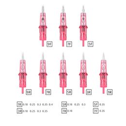 20PCS 0.18 0.25 0.30 0.35 0.40mm Tattoo Needle Cartridges Disposable Needles For Tattoo Machine Pen Supply 1RL 3RL 5RL 7RL 5F 7F