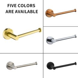 Toilet Paper Holders Brushed Gold Toilet Paper Tissue Holder Wall Mount Kitchen Roll Paper Holder Black Chrome Brushed Nickel Bathroom Accessories 240410