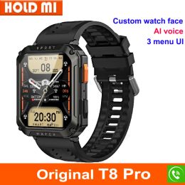Watches New T8 Pro Smart Watch 2.01 Inch Bluetooth Call Sports Fitness Tracker Heart Monitor Men's Outdoor Smartwatch For Android Ios