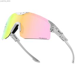 Outdoor Eyewear Scvcn Polarised Cycling Sunglasses Bike Men Cycl Glasses Mountain Bicycle Goggles Eyewear Sports Driving Skating Fishing Y240410