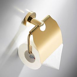 7 Pieces Bathroom Hardware Set Brass, Include Towel Rack, Towel Bar, Toilet Brush, Paper Holder, Robe Hooks, Towel Ring (Gold)