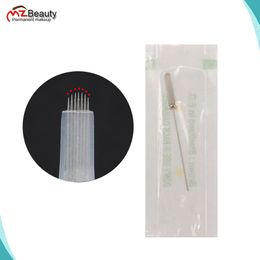 0.35MM 7Flat Tattoo Needles Eyebrow Arc 7U Shape Agujas For Permanent Makeup Machine 7F Needle Tips Microblading Supplies