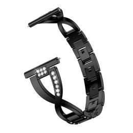 20mm For Huami Amazfit GTS wrist strap Metal women's bracelet For Garmin forerunner 245 Rhinestone smart watch Accessories band