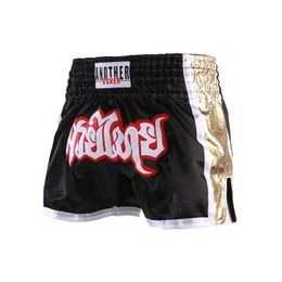 Boxing Shorts Adults Kids Grappling Fight Training Combat Trunks Club Pants Uniform Mma Muay Thai Clothes Print PatchworkXS-XXXL