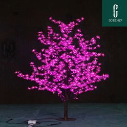 1.8M Height LED Artificial Cherry Blossom Trees Christmas Light 864pcs Bulbs 110/220VAC Rainproof Fairy Garden Decoration