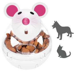 Cat Food Ball Slow Feed Mice Tumbler Shaped Pet Treat Ball Pets Tumbler Leakage Food Ball Pet Cat Training Exercise Fun Bowl