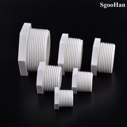 1/2"~2"Inch PVC Male Thread End Plug Joint Connector Water Pipe Fitting Aquarium Garden Stop Water Adapter