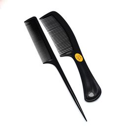 2 Pcs Hair Combs Antistatic Carbon Hair Combs High Quality Pro Styling Tools Hairdressing Care Barbers Handle Brush9115063