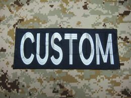 Custom Name Tape with Text, Embroidery Hook, Back of the Body Patch, 25cm