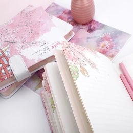 Notebooks Freshness Sketchbook Beautiful Cherry Blossom Sakura Magnetic Diary Notebook