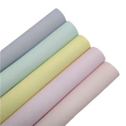 Pastel Colors Glitter Suede Synthetic Faux Leather Vinyl Fabric Sheets with Felt Backing Leather for Bows Earrings 21X29CM R297