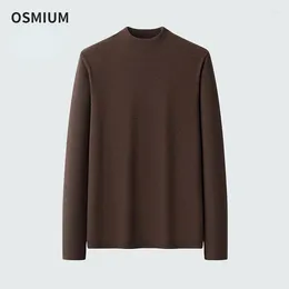 Men's T Shirts Mens Winter Shirt Undershirt Round Neck Warm Casual Slim Fit Knitwear Worsted Long Sleeve Tshirt Brown White Boys Tops Xxxl