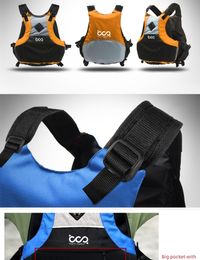 Daiseanuo Well Made Kayak Life Vest Adult 100-150lbs Water Sports Float Sea Swimming Survival Adult Life Jacket Waterproof Bag