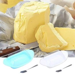 Plates Butter Box With Knife Nordic Countertop Dish Plate Transparent Acrylic Lids Kitchen Storage Containers