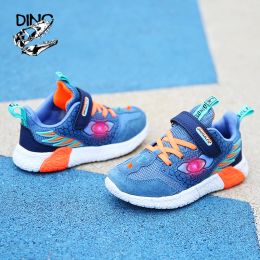 Sneakers DINO Autumn Children Boys LED Shoes Light Up Leather Breathable Eye Flashing Little kids Outdoor Casual Glowing Sports Sneakers