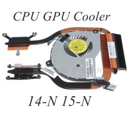 Pads 739540001 736278001 Radiator For HP Pavilion 14N 15N series laptop CPU GPU Cooling Heatsink With FAN