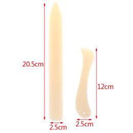 New 2Pcs/set Bone Folder Craft Tools Leather Scoring Folding Creasing Paper Accessory