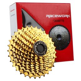 RACEWORK Road Bike 11 Speed Cassette 28T 32T Bicycle Freewheel Gold silver colorfull Flywheel For Shimamo 105 6800 R7000 R8000