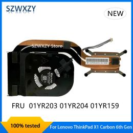 Pads SZWXZY NEW Original For Lenovo ThinkPad X1 Carbon 6th Gen Laptop Heatsink Fan FRU 01YR203 01YR204 01YR159 100% Tested Fast Ship